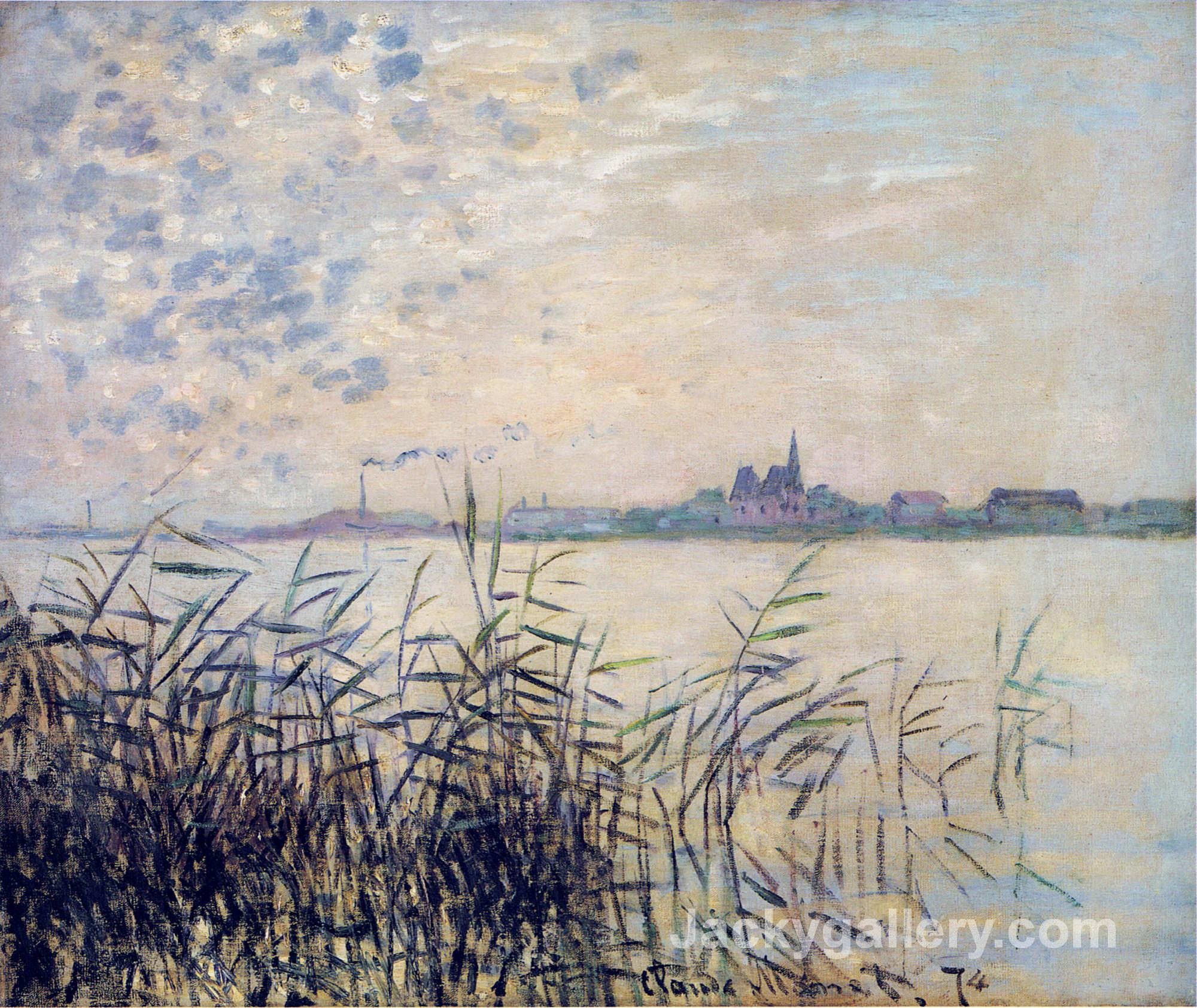 The Seine near Argenteuil by Claude Monet paintings reproduction